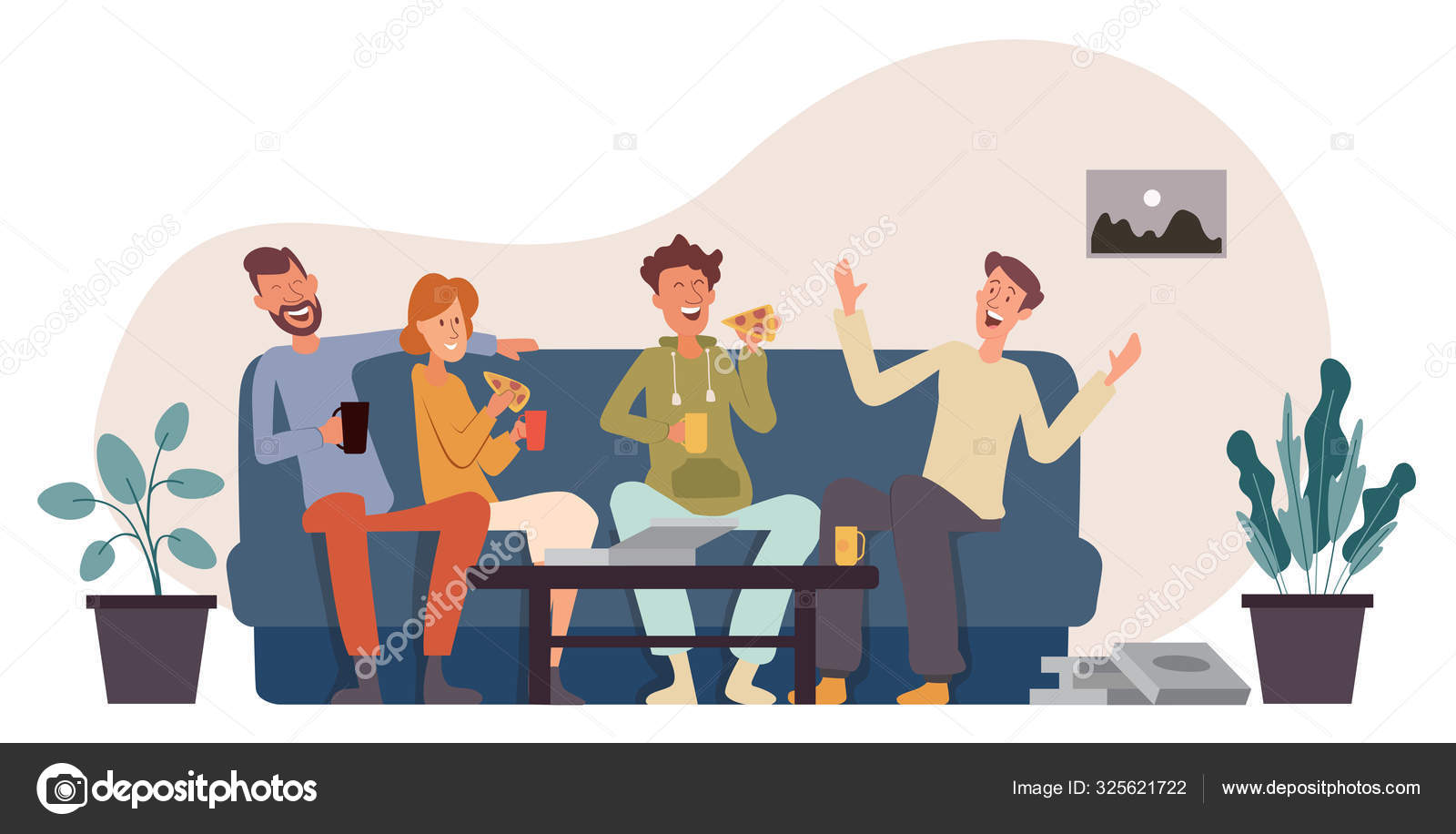 Four friends Vector Art Stock Images | Depositphotos Four friends Vector Art Stock Images | Depositphotos