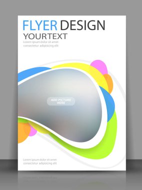 İş broşürü tasarım şablonu. Yayıncılık, baskı ve sunum için kullanılabilir. Vektör Eps 10