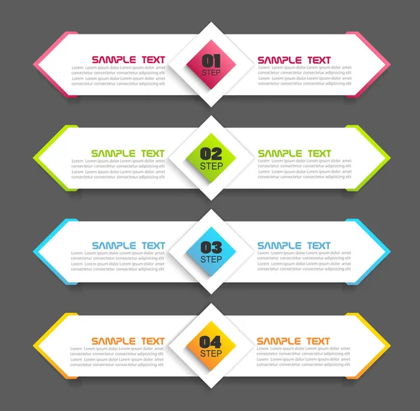 Szablon Infografiki Krokami Może Być Stosowany Układu Przepływu Pracy Diagramu — Wektor stockowy