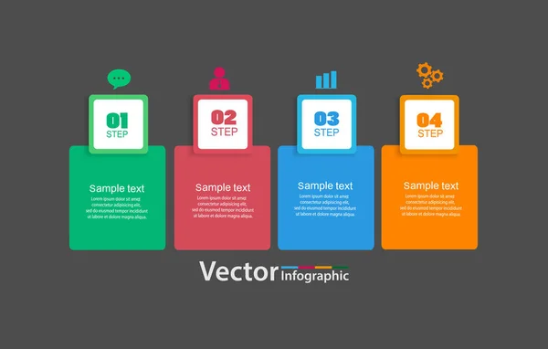 Vector Business Template Presentation Business Data Visualization Process Chart Abstract — Stock Vector