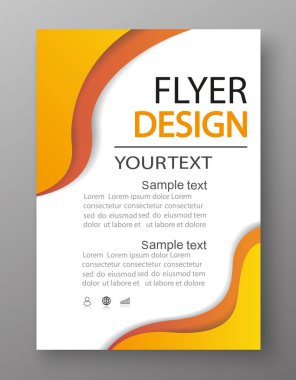 Dalgalı kapak tasarım şablonu. Dergi kapağı, iş modeli, eğitim, sunum ve rapor için kullanılabilir. Vektör 10