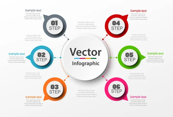 Abstract Infographics Number Options Template Steps — Stock Vector