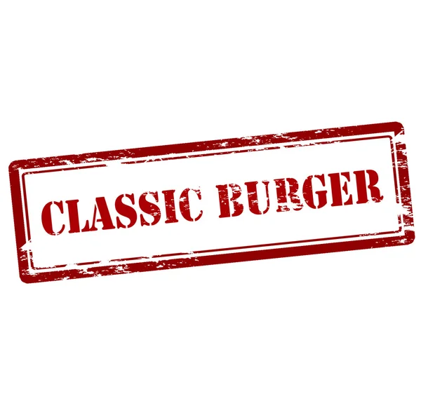 Sello de hamburguesa clásica — Archivo Imágenes Vectoriales