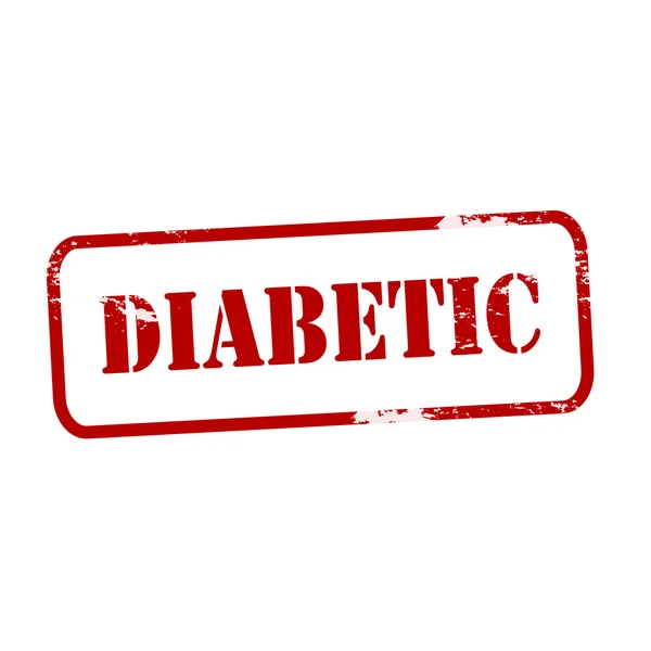 Diabetic red stamp — Stock Vector