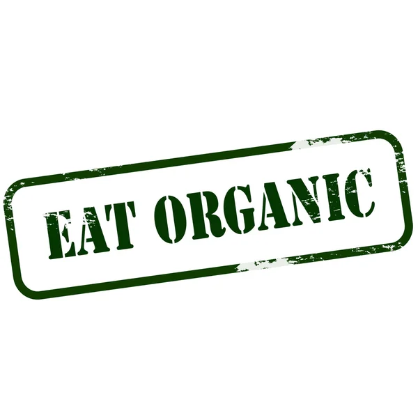 Organik damgası yemek — Stok Vektör