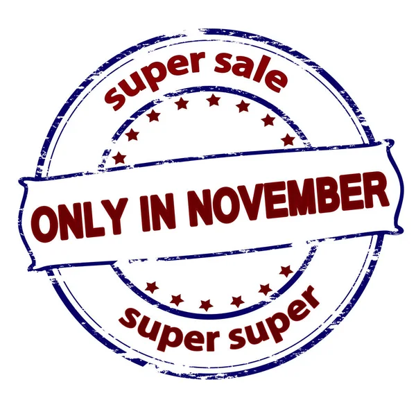 Super venta solo en noviembre — Archivo Imágenes Vectoriales