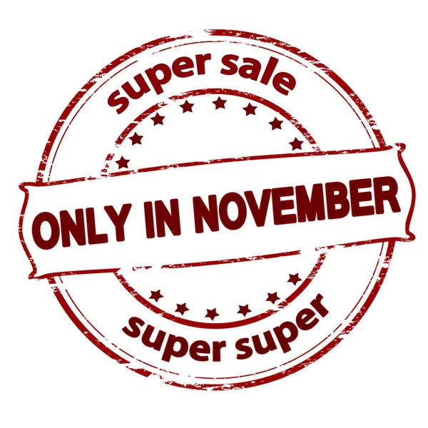 Super venta solo en noviembre — Archivo Imágenes Vectoriales
