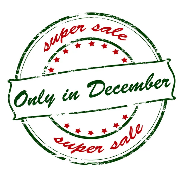 Super sale only in December — Stock Vector