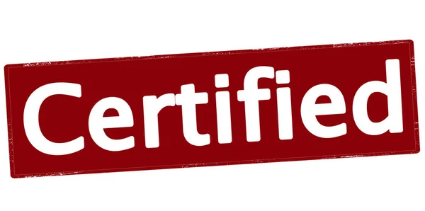 Certyfikowane czerwony znaczek — Wektor stockowy