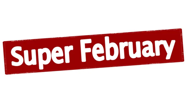 Super February stamp — Stock Vector