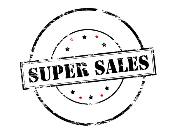 Super sales stamp — Stock Vector