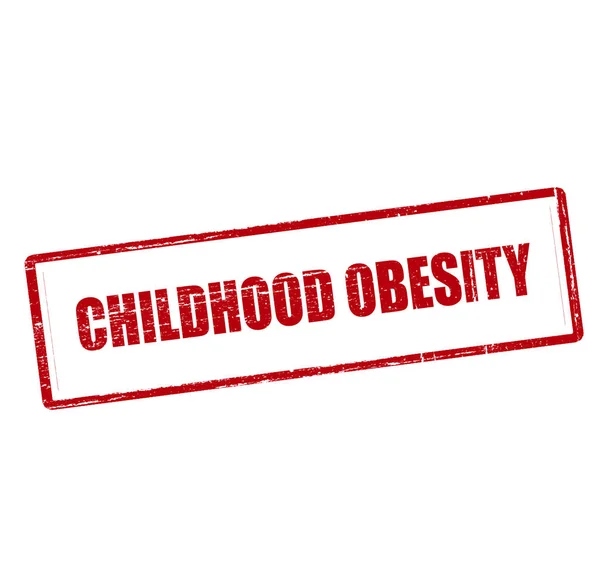 Çocukluk Obezite damgası — Stok Vektör