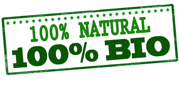 Et hundrede procent naturlige og bio – Stock-vektor