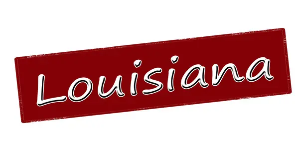 Timbre rouge Louisiane — Image vectorielle