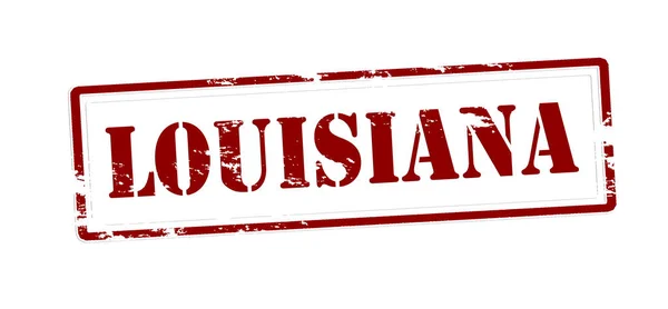 Louisiana timbro rosso — Vettoriale Stock