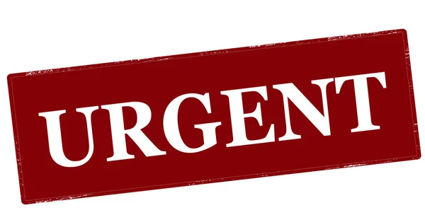 Timbre rouge urgent — Image vectorielle