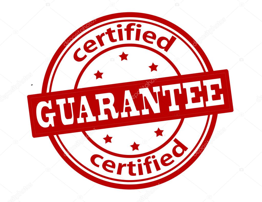 Certified guarantee stamp