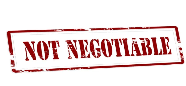 Not negotiable stamp — Stock Vector