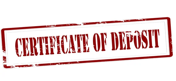 Certificate of deposit — Stock Vector