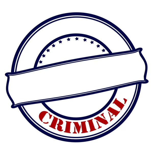 Timbre rond criminel — Image vectorielle