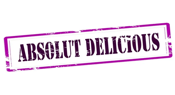 Absolut delicious stamp — Stock Vector