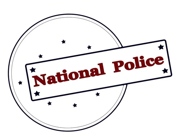 Sello de la policía nacional — Vector de stock