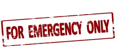 For emergency only clipart