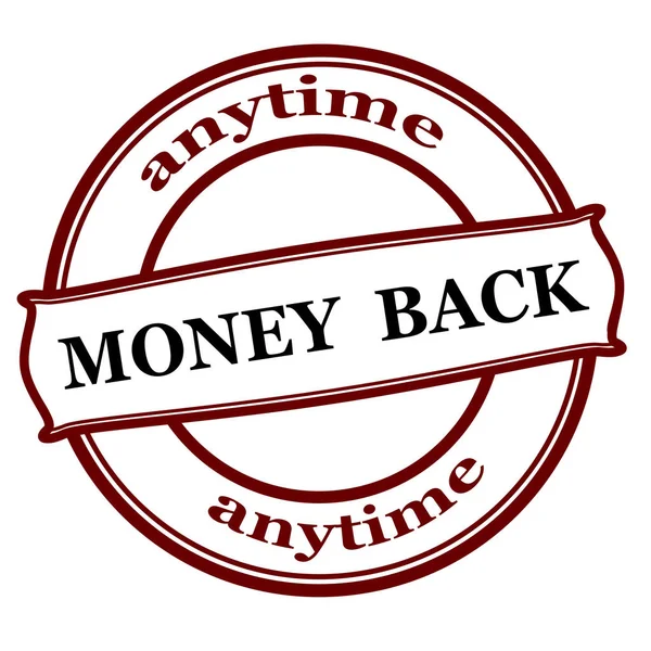 Money back anytime — Stok Vektör