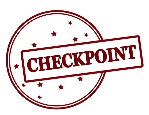 Checkpoint round stamp — Stock Vector