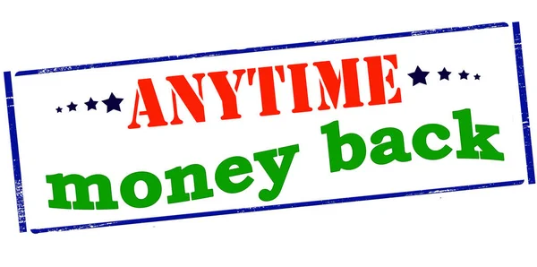 Anytime money back — Stock Vector