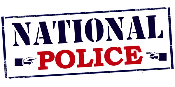 Sello de la policía nacional — Vector de stock