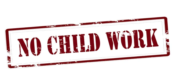 Sem trabalho infantil — Vetor de Stock