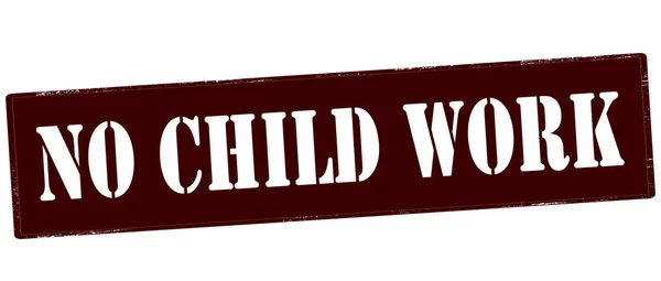 Sem trabalho infantil — Vetor de Stock
