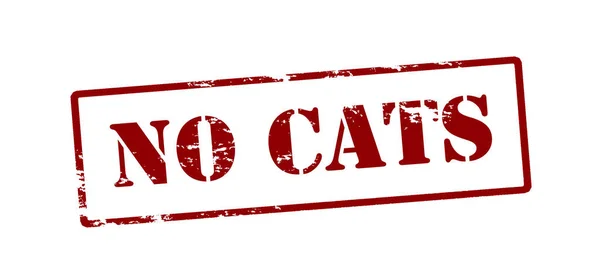 No cats stamp — Stock Vector