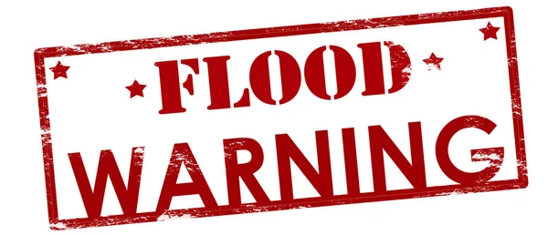 Sello de advertencia de inundación — Vector de stock