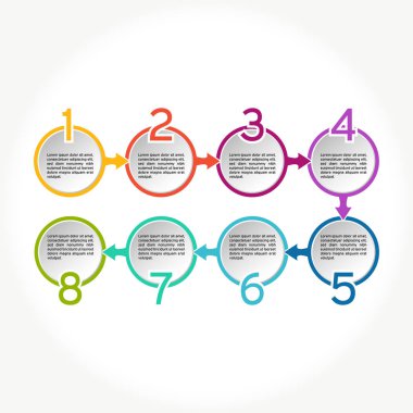 Vektör daire Infographic. İş diyagramları, sunumlar ve grafikler. Arka plan.