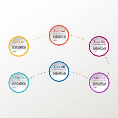 Vektör daire Infographic. İş diyagramları, sunumlar ve grafikler. Arka plan.