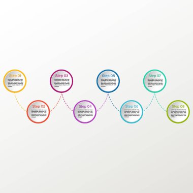 Vektör daire Infographic. İş diyagramları, sunumlar ve grafikler. Arka plan.