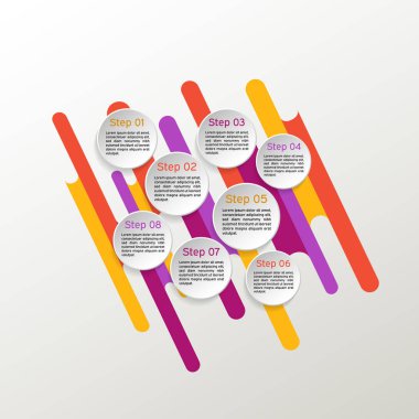 Vektör daire Infographic. İş diyagramları, sunumlar ve grafikler. Arka plan.