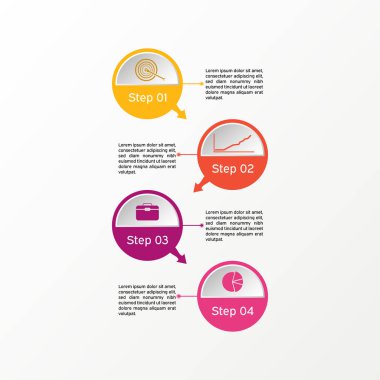 Vektör daire Infographic. İş diyagramları, sunumlar ve grafikler. Arka plan.