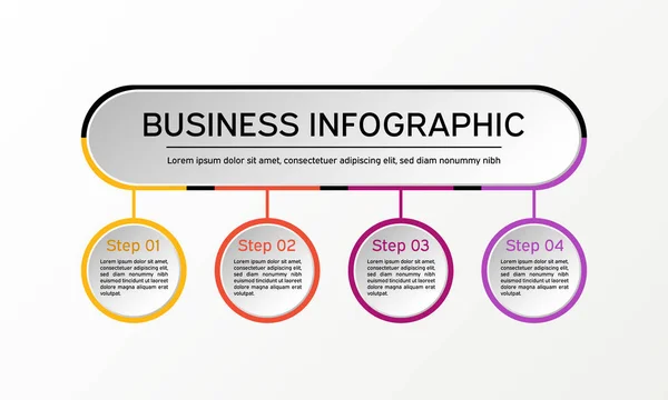 Infographie en cercle vectoriel. Diagrammes d'affaires, présentations et graphiques. Contexte . — Image vectorielle