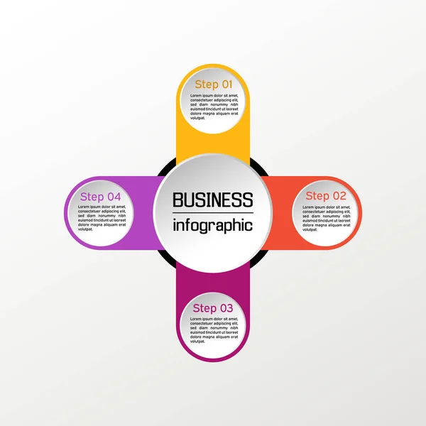 Wektora infographic koło. Diagramy biznesowe, prezentacje i wykresy. Tło. — Wektor stockowy