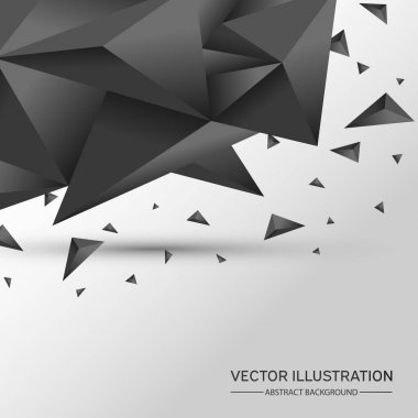 3D düşük çokgen geometrisi arka plan. Soyut poligonal geometrik şekil. Lowpoly en az tarzı sanat. Üçgenler. Vektör çizim.