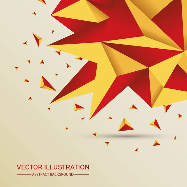 3D Low polygon geometry background. Abstract polygonal geometric shape. Lowpoly minimal style art. Triangles. Vector illustration. — Stock Vector
