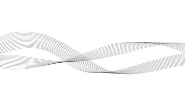 Tasarım için soyut dalga elemanı. Dijital frekans dengeleyici. Tarzlanmış çizgi sanat arka planı. Vektör çizimi. Karıştırma aracı kullanılarak oluşturulan çizgilerle dalga. Dalgalı kıvrımlı çizgi, düz çizgi.