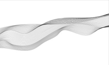 Tasarım için soyut dalga elemanı. Dijital frekans dengeleyici. Tarzlanmış çizgi sanat arka planı. Vektör çizimi. Karıştırma aracı kullanılarak oluşturulan çizgilerle dalga. Dalgalı kıvrımlı çizgi, düz çizgi.