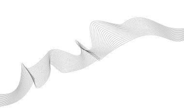 Tasarım için soyut dalga elemanı. Dijital frekans dengeleyici. Tarzlanmış çizgi sanat arka planı. Vektör çizimi. Karıştırma aracı kullanılarak oluşturulan çizgilerle dalga. Dalgalı kıvrımlı çizgi, düz çizgi.