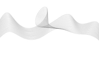 Tasarım için soyut dalga elemanı. Dijital frekans dengeleyici. Tarzlanmış çizgi sanat arka planı. Vektör çizimi. Karıştırma aracı kullanılarak oluşturulan çizgilerle dalga. Dalgalı kıvrımlı çizgi, düz çizgi.