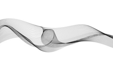 Tasarım için soyut dalga elemanı. Dijital frekans dengeleyici. Tarzlanmış çizgi sanat arka planı. Vektör çizimi. Karıştırma aracı kullanılarak oluşturulan çizgilerle dalga. Dalgalı kıvrımlı çizgi, düz çizgi.