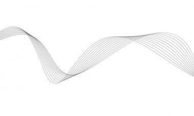 Tasarım için soyut dalga elemanı. Dijital frekans dengeleyici. Tarzlanmış çizgi sanat arka planı. Vektör çizimi. Karıştırma aracı kullanılarak oluşturulan çizgilerle dalga. Dalgalı kıvrımlı çizgi, düz çizgi.